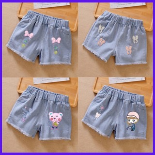 Quần short jean Little maven bé gái , Quần đùi jeans bé gái chất mềm QH2242