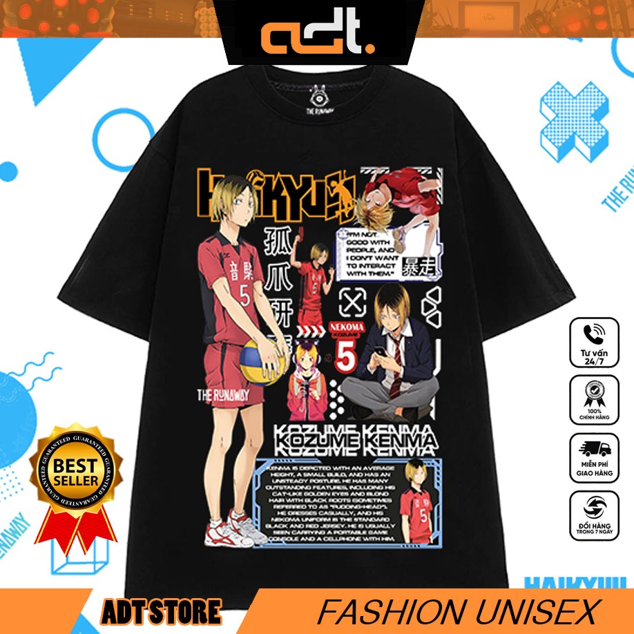 Áo phông Haikyuu: Kozume Kenma Unisex Nam / Nữ độc chất