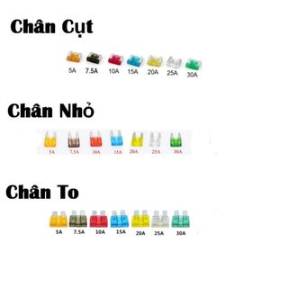 Combo 100 cái cầu chì , hộp 300 cái cầu chì ô tô đủ loại từ 5-30a cho ô tô, xe máy tiện dụng.