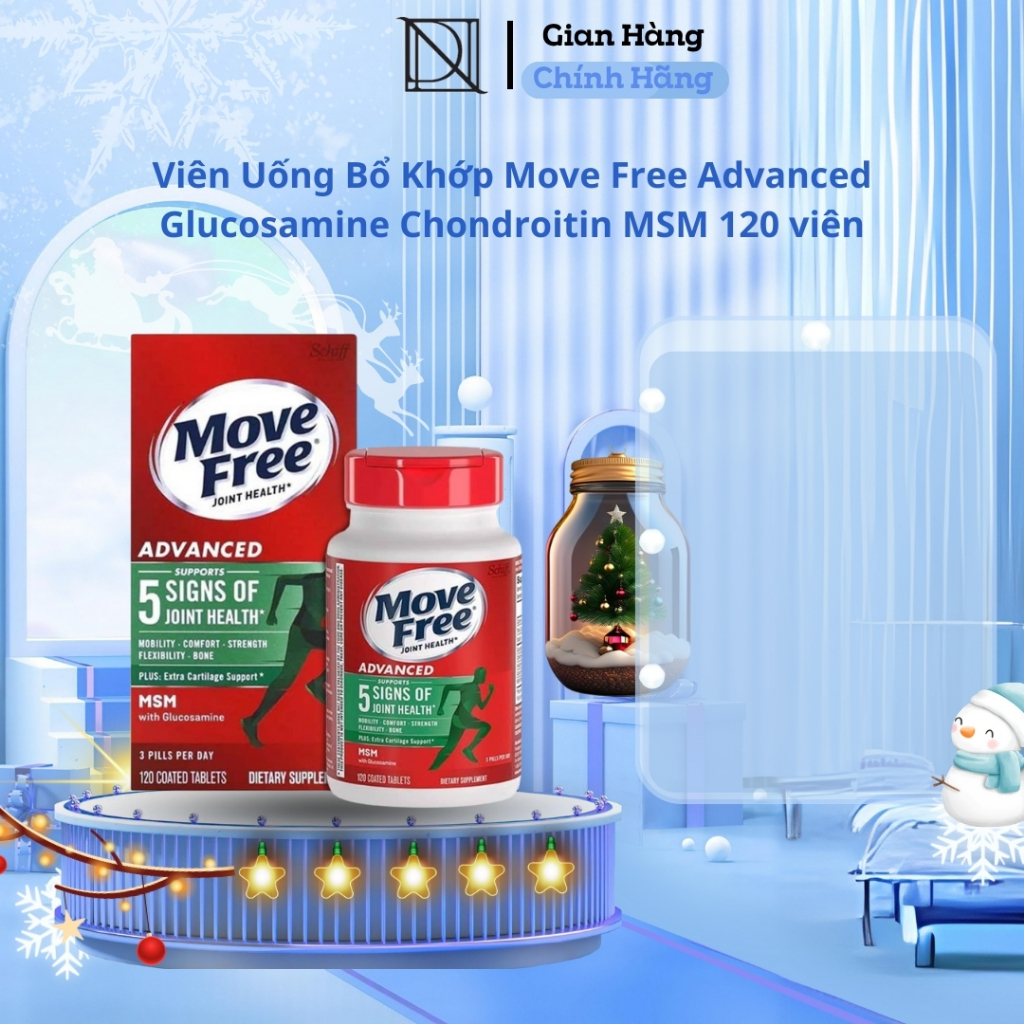 Viên Uống Bổ Khớp Move Free Advanced Glucosamine Chondroitin MSM 120 viên