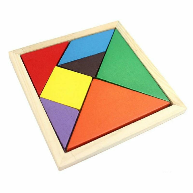 Đồ chơi xếp hình Trí uẩn Tangram bằng gỗ 11,5 11,5cm