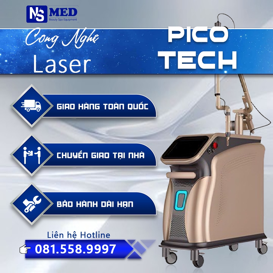 Laser Pico Tech - Máy Laser Xóa Xăm - Máy Trục Khuỷu Chính Hãng//
