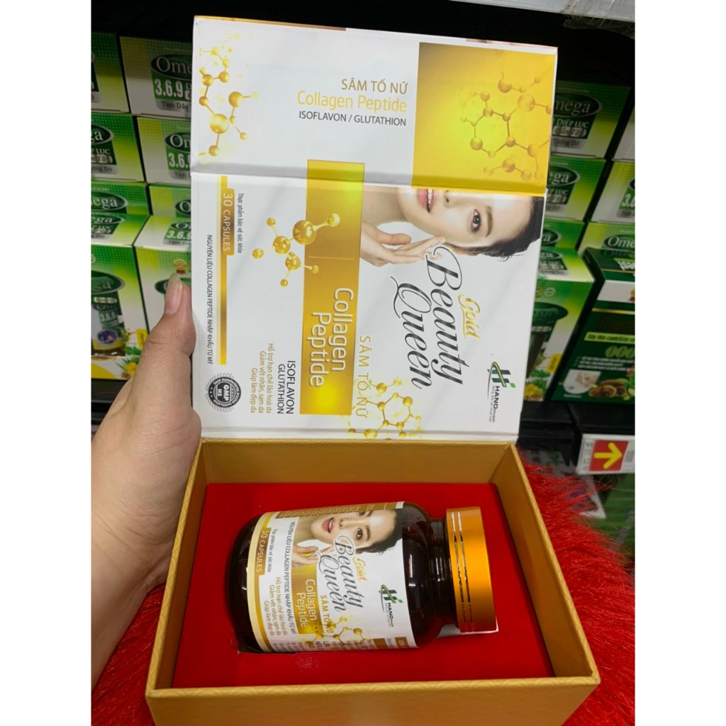 Viên uống sáng hồng da Collagen Beauty Queen Gold