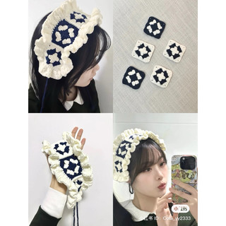 Băng đô bằng len handmade by TOMIEyun/ băng đô cài tóc/ headband/ băng đô lolita/ collar lolita