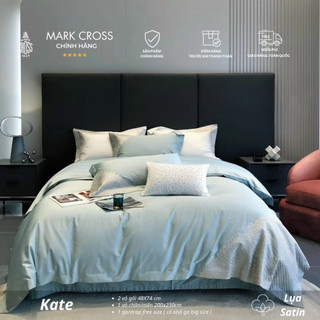 MarkCross Kate - Bộ chăn ga gối Vải Lụa satin, thân thiện môi trường, bền, mềm, mịn, thoáng