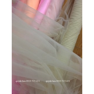 Vải Voan Lưới Tutu Mềm màu da khổ rộng 1,7m