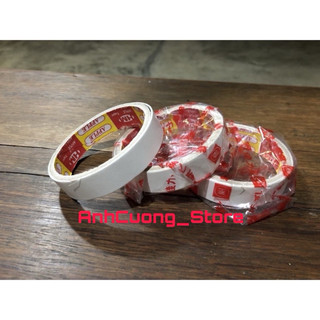 Băng dính trắng 2 mặt 1 cuộn khổ rộng cỡ 1cm,1.5cm,2cm.