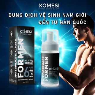 Bọt vệ sinh nam giới KOMESI – INTIMATE CARE FOR MEN – Dung dịch vệ sinh tạo bọt chính hãng dành cho nam