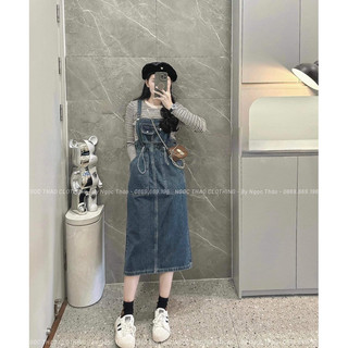 Váy Yếm Jean Rút Eo Siêu Xinh Mã S98