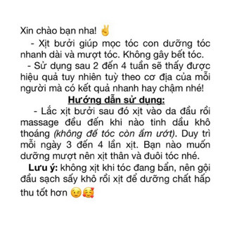 XỊT GIÚP MỌC TÓC TINH DẦU BƯỞI 100ml [Đường Lâm Tú Tú]