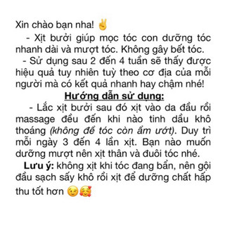 200ml XỊT KÍCH MỌC TÓC TINH DẦU BƯỞI