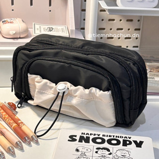 TÚI BÚT 3 NGĂN SIÊU TO VẢI DÙ CHỐNG BẨN (ảnh thật) - Tiệm nhà chun