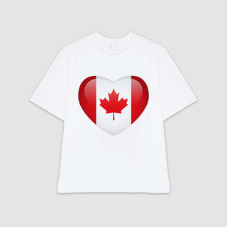 Áo thun unisex du lich in hình lá cờ canada