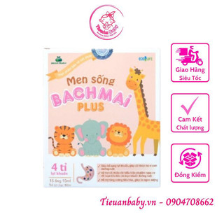 Men sống bạch mai plus - Men sống bạch mai mẫu mới - Bổ sung chất xơ, 4 tỷ lợi khuẩn bé hết táo bón