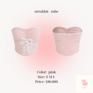 Áo tube hồng hình con thỏ dễ thương - urrabbit
