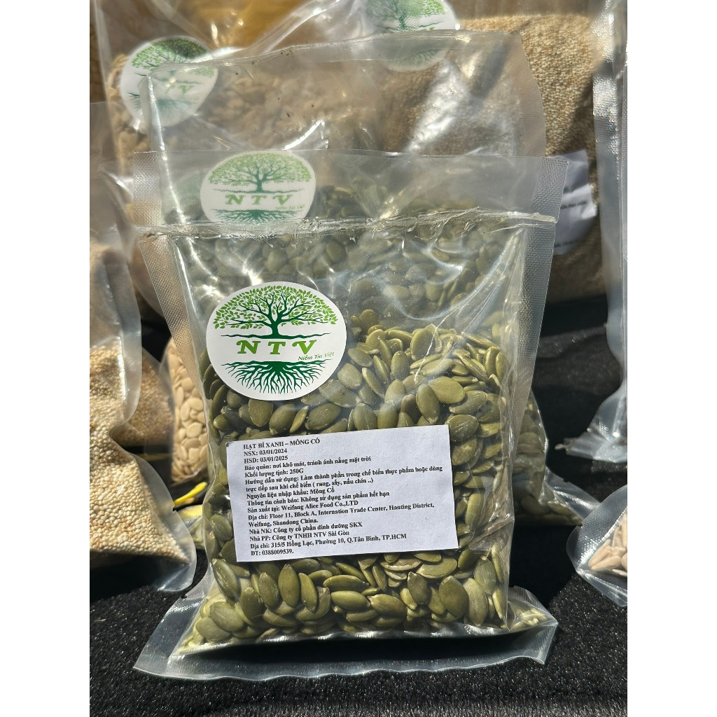 HẠT BÍ XANH BÓC VỎ