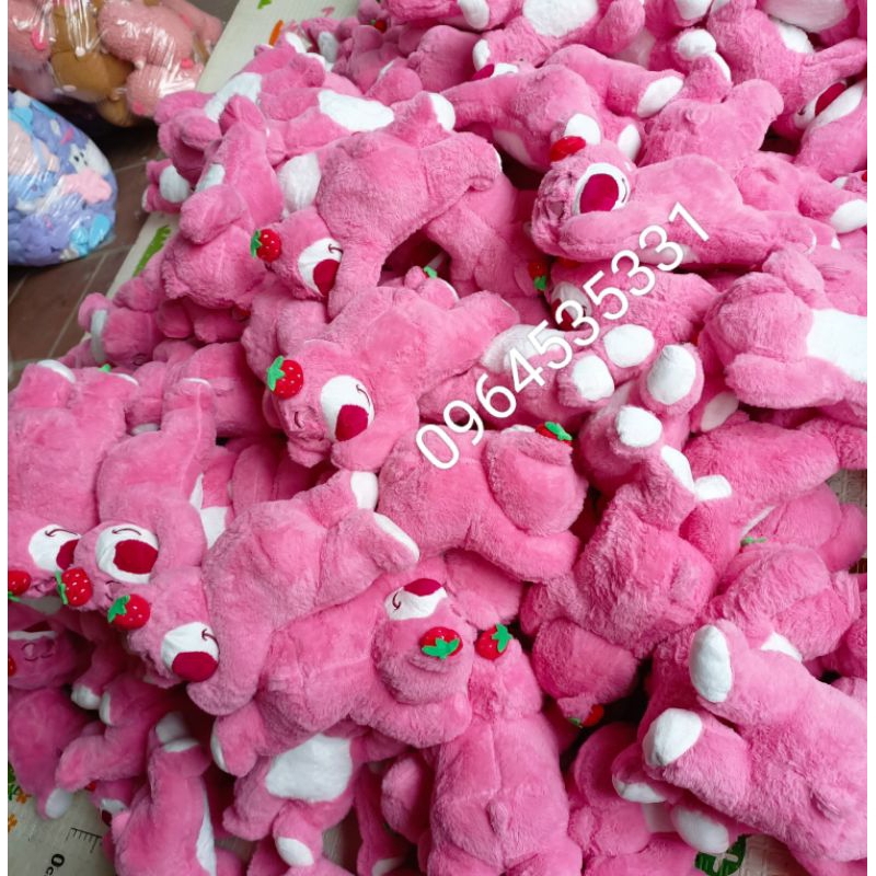 ❤️ Gấu dâu nằm 22_25cm ❤️