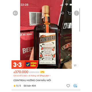 COINTREAU HƯƠNG CAM 750ML ( Dùng Pha Chế )