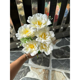 cụm trà nhật 7 bông - hoa lụa hoa giả🌷🌷
