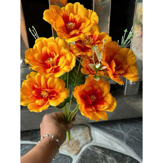 cụm trà nhật 7 bông - hoa lụa hoa giả🌷🌷