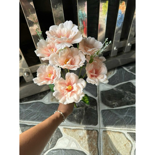 cụm trà nhật 7 bông - hoa lụa hoa giả🌷🌷