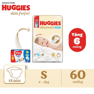 Tã dán sơ sinh Huggies S54 tặng khăn ướt 64 tờ