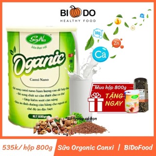 Sữa Organic Canxi Nano Soyna 800g - Bí Đỏ Food - Bột Sữa Hạt Tăng Chiều Cao