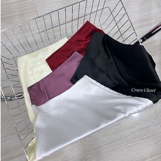 Chân váy lụa midi croco closet dáng dài cạp trễ đa dạng phong cách lụa lạnh cao cấp - mios