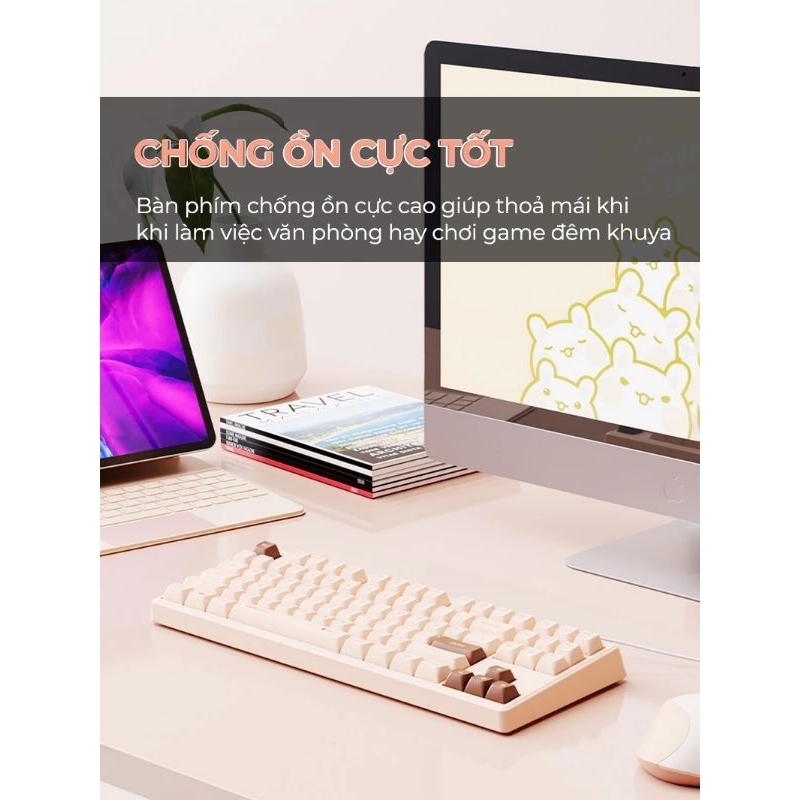 Bàn phím máy tính gaming TEKKIN INPHIC K8 có dây 87 key giả cơ cao cấp