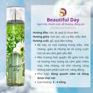 Body mist Beautiful Day xịt thơm toàn thân Bath & Body Works | Soul Scent