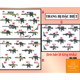Đồ chơi lắp ráp swat army, mô hình đồ chơi - Bán lẻ trang bị đặc biệt No.386