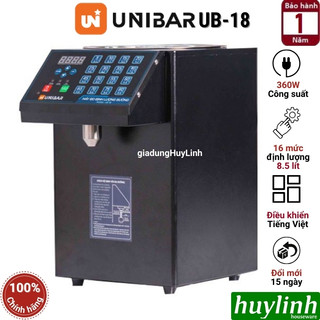  Máy đo - định lượng đường Unibar UB-18 - 16 mức - 8.5 lít - Tặng ly định lượng  Mẫu mới - Trắng - Đen  