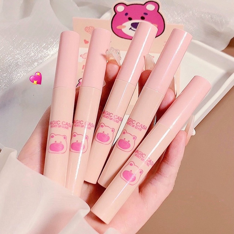 Bộ 5 Son Môi MA,GIC CA,SA Màu Nhung Lì Thiết Kế Hình Gấu Đáng Yêu MOW Cosmetics SM13