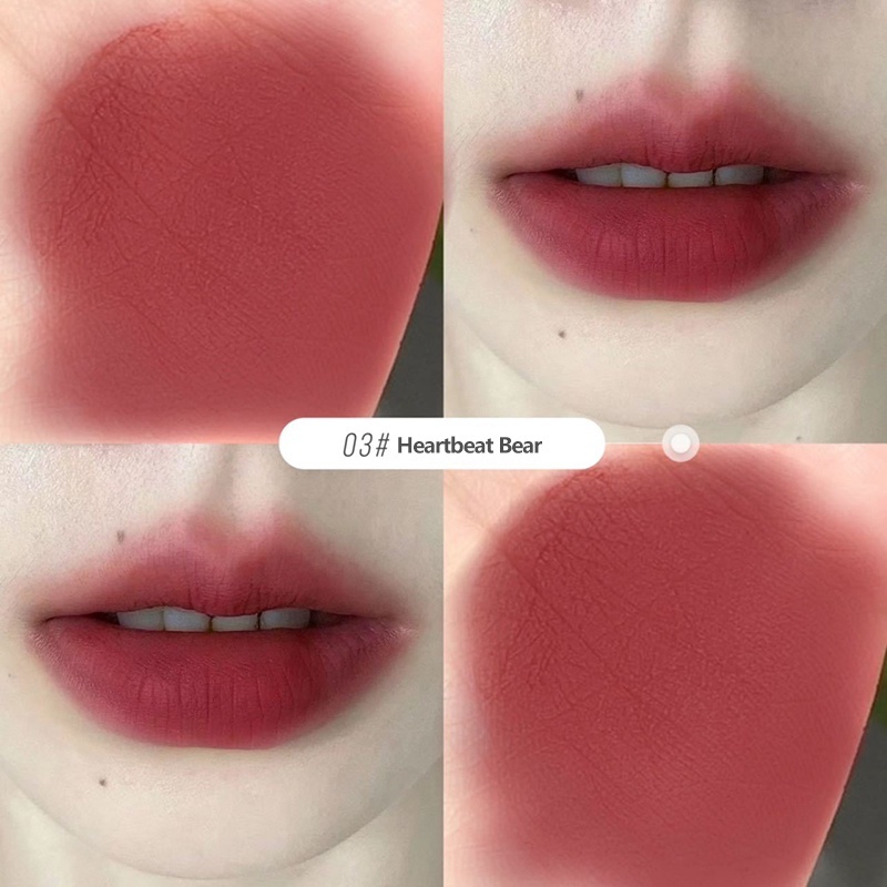 Bộ 5 Son Môi MA,GIC CA,SA Màu Nhung Lì Thiết Kế Hình Gấu Đáng Yêu MOW Cosmetics SM13