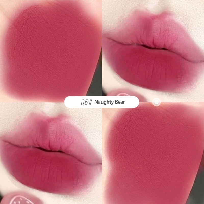 Bộ 5 Son Môi MA,GIC CA,SA Màu Nhung Lì Thiết Kế Hình Gấu Đáng Yêu MOW Cosmetics SM13