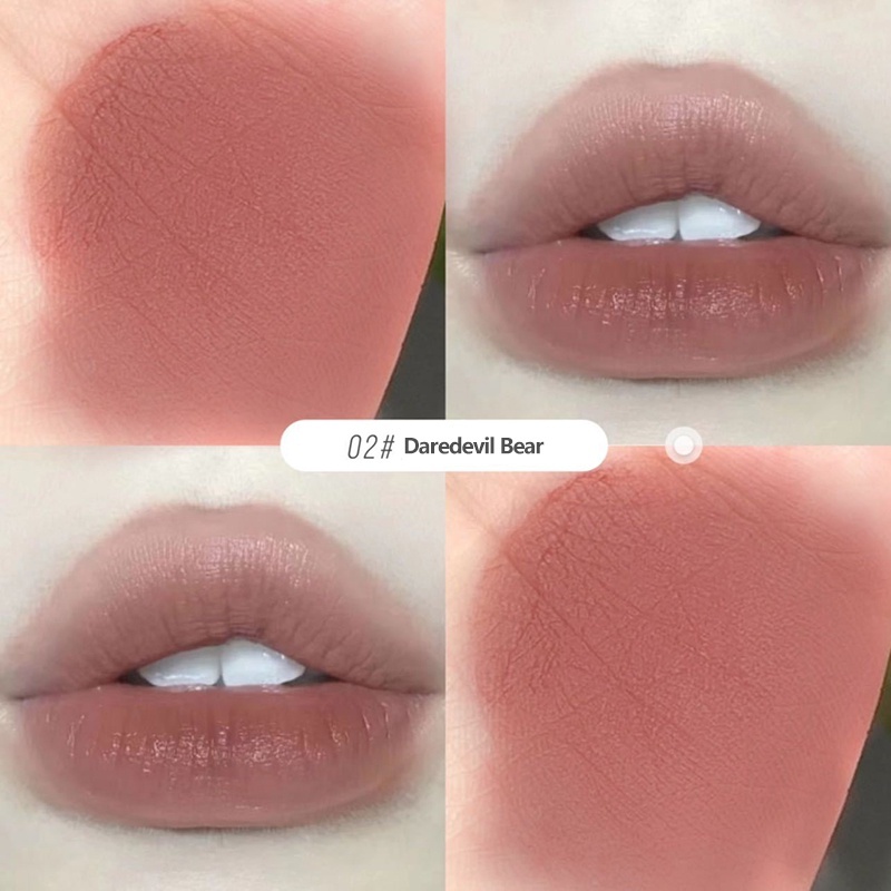 Bộ 5 Son Môi MA,GIC CA,SA Màu Nhung Lì Thiết Kế Hình Gấu Đáng Yêu MOW Cosmetics SM13