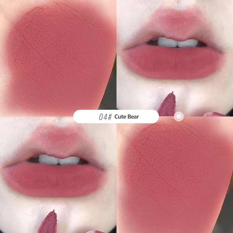 Bộ 5 Son Môi MA,GIC CA,SA Màu Nhung Lì Thiết Kế Hình Gấu Đáng Yêu MOW Cosmetics SM13