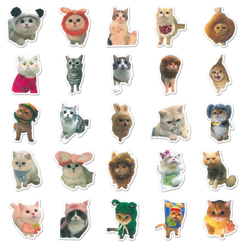 Sticker cute cat, cute dog