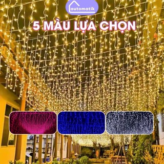 Dây Đèn LED Trang Trí Ngoài Trời Cây Phòng Ngủ Automatik, Đèn Nháy LED Mành Rèm Thả Rủ 5 Mét Quán Cà Phê Nhà Hàng 5 Màu