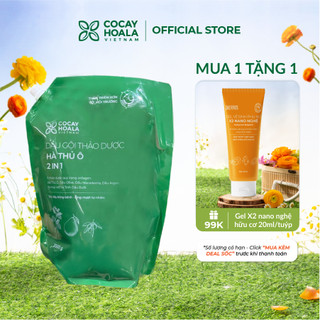 Dầu Gội Xả 2in1 Hà Thủ Ô Cỏ Cây Hoa Lá VIETNAM - Giảm rụng tóc, Hỗ trợ mọc tóc, Dưỡng tóc đen mượt - Túi Refill 2000ml