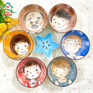 Bát Cơm Gia Đình,bát ăn cơm-tào phớ-thạch Decor họa tiết người nhà-người thân cute,chén sứ đáng yêu VuaDecor