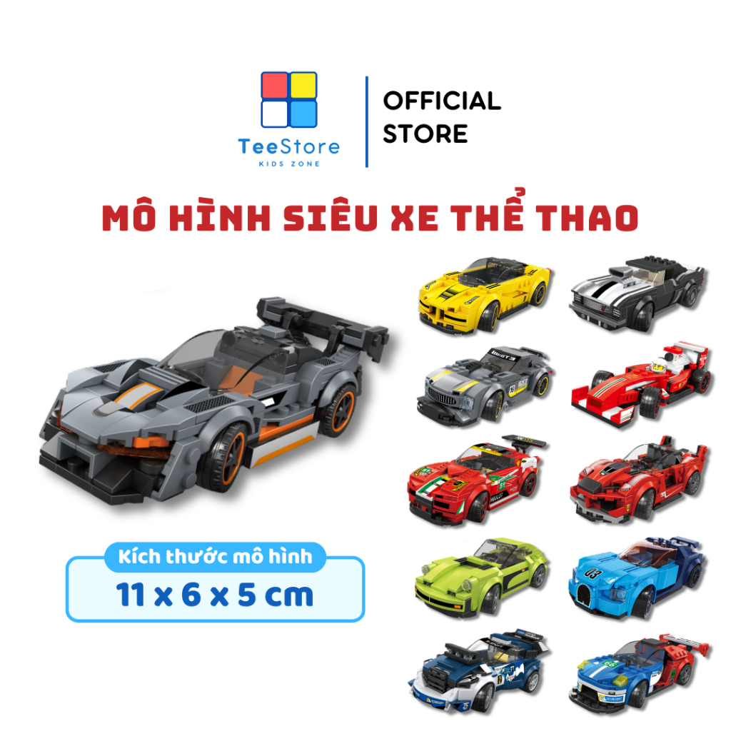 Đồ chơi lắp ráp siêu xe 139 - 204 chi tiết - Bộ mô hình lắp ghép xe đua sáng tạo cho bé
