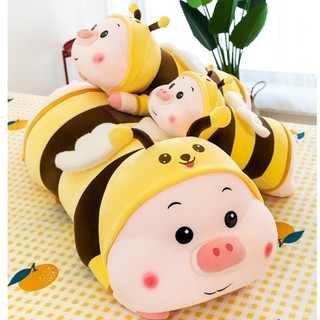 Gối ôm hình heo ong anvihome gấu bông heo ong cánh tiên siêu to size 1m2 - thú bông lợn ong nằm