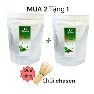 Combo mua 2 gói Matcha UJI YANO GRADE -  500G | Công Nghệ Nhật Bản | Tặng 1 Chổi Chasen cao cấp đánh matcha