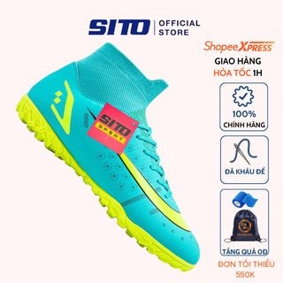 Giày bóng đá SITO Vapor 14 Xanh Ngọc cao cổ cỏ nhân tạo thể thao nam chính hãng - ST010