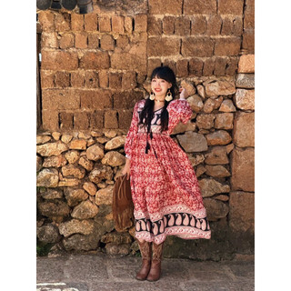 [Hàng Order] Đầm Hoạ tiết Thổ Cẩm Boho dành cho nữ