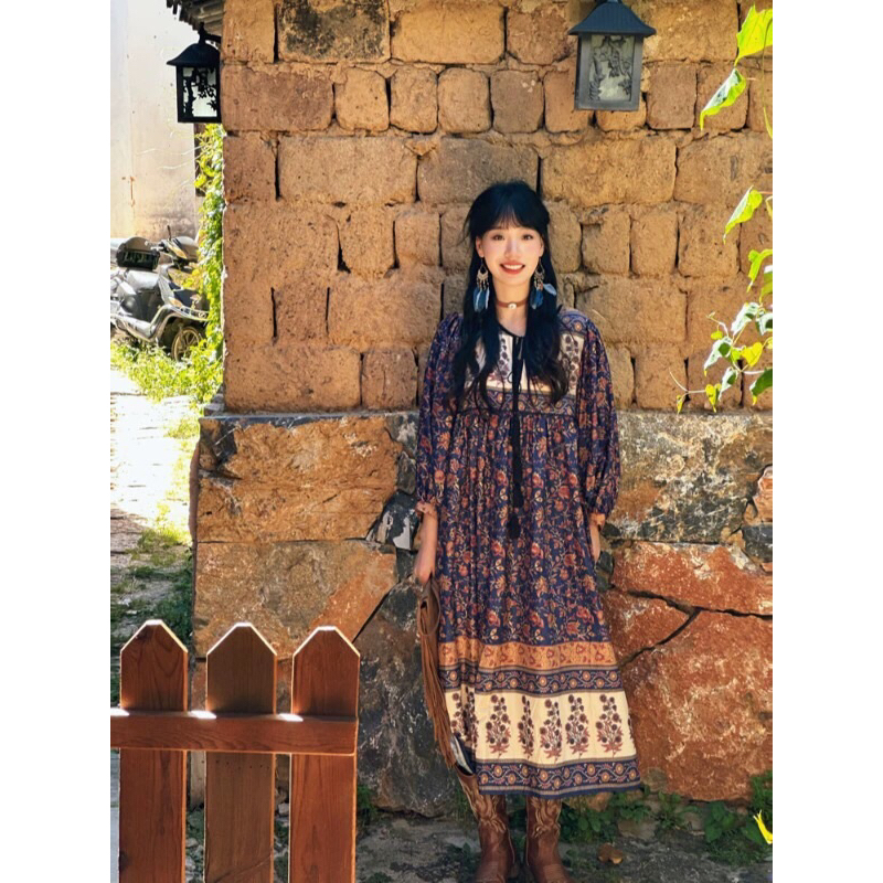 [Hàng Order] Đầm Hoạ tiết Thổ Cẩm Boho dành cho nữ
