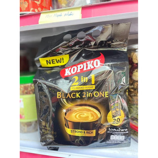 Cafe hoà tan black kopiko 2in1 - cafe đen kopiko hàng thái lan bịch 20 gói nhỏ * 200g - date 2025