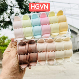 Kẹp tóc càng cua 6 răng HGVN cào tóc đầu bầu mẫu mới 2024 nhiều mà pastel socola đen nhựa nhám dẻo hàn quốc cho nữ