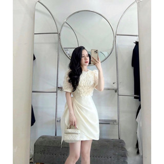  Đầm dự tiệc cổ tròn đính chuỗi sang trọng Stella Dress 